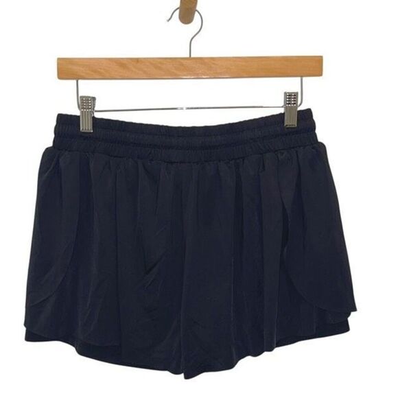 Trendy‎ Womens Drawstring Elastic Waist Flowy Athletic Shorts Black Size XL - Picture 3 of 8